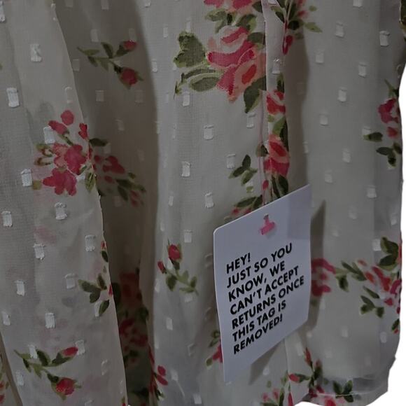 ASOS Ring Detail Cutout Mini Dress Ditsy Floral Size 8 - Picture 6 of 6